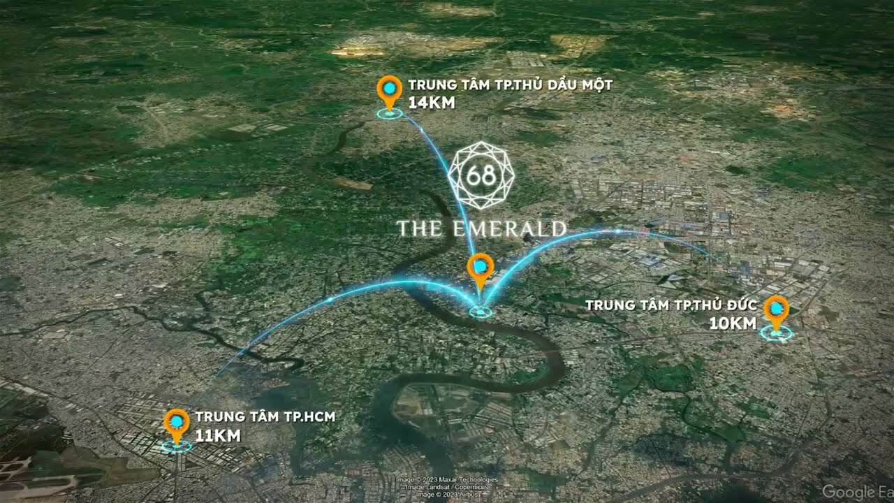 Vị trí The Emerald 68 kết nối đa vùng thuận tiện